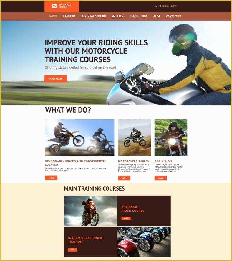 Training Website Templates Free Download Of 22 Motorcycle Website themes & Template