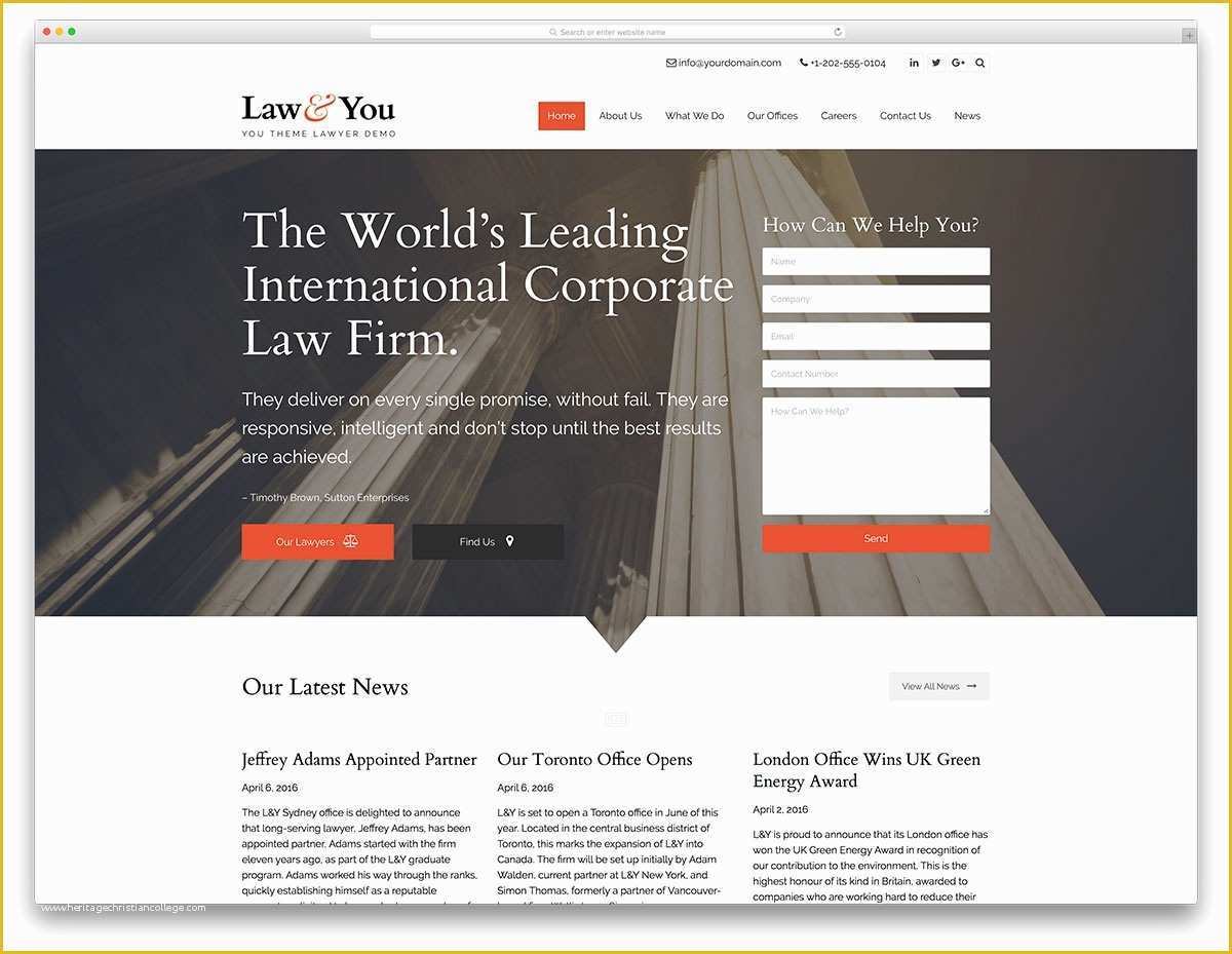 Training Website Templates Free Download Of 33 Best Lawyer Wordpress themes for Law Firms and