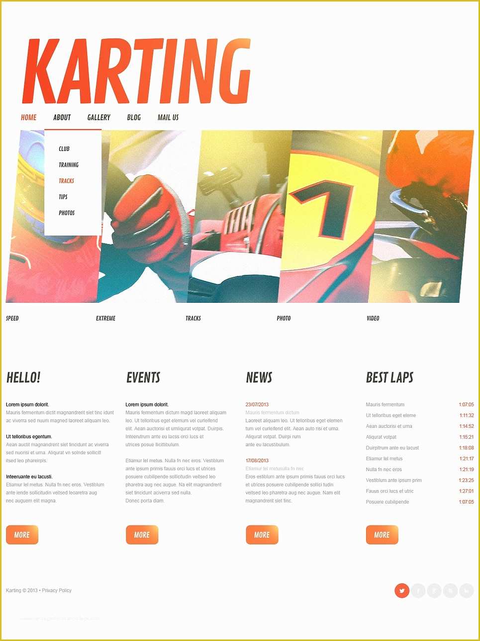 Training Website Templates Free Download Of Karting Training Website Template Web Design Templates