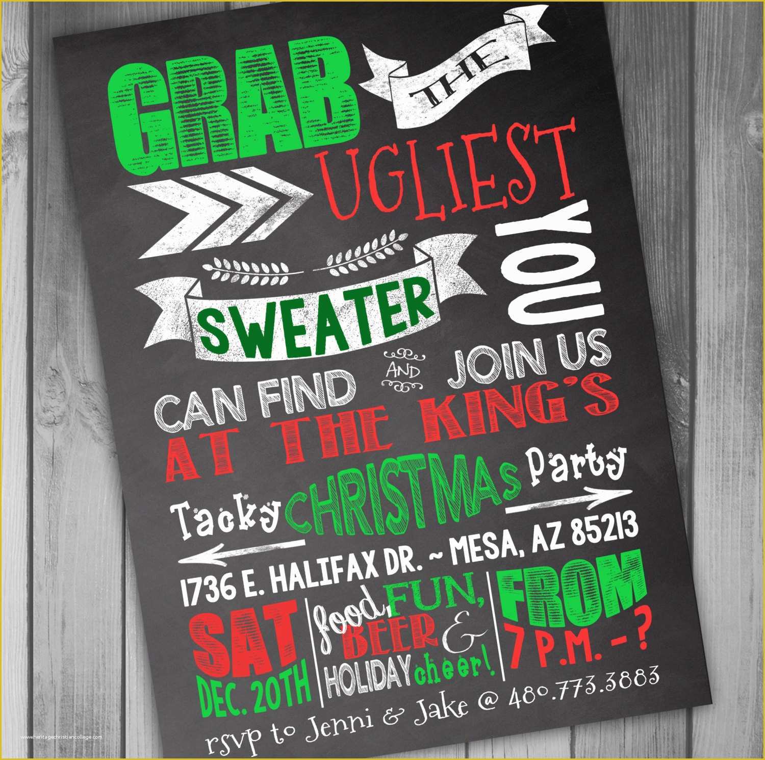 Ugly Sweater Flyer Template Free Of Christmas Party Invitation Ugly Christmas Sweater Party