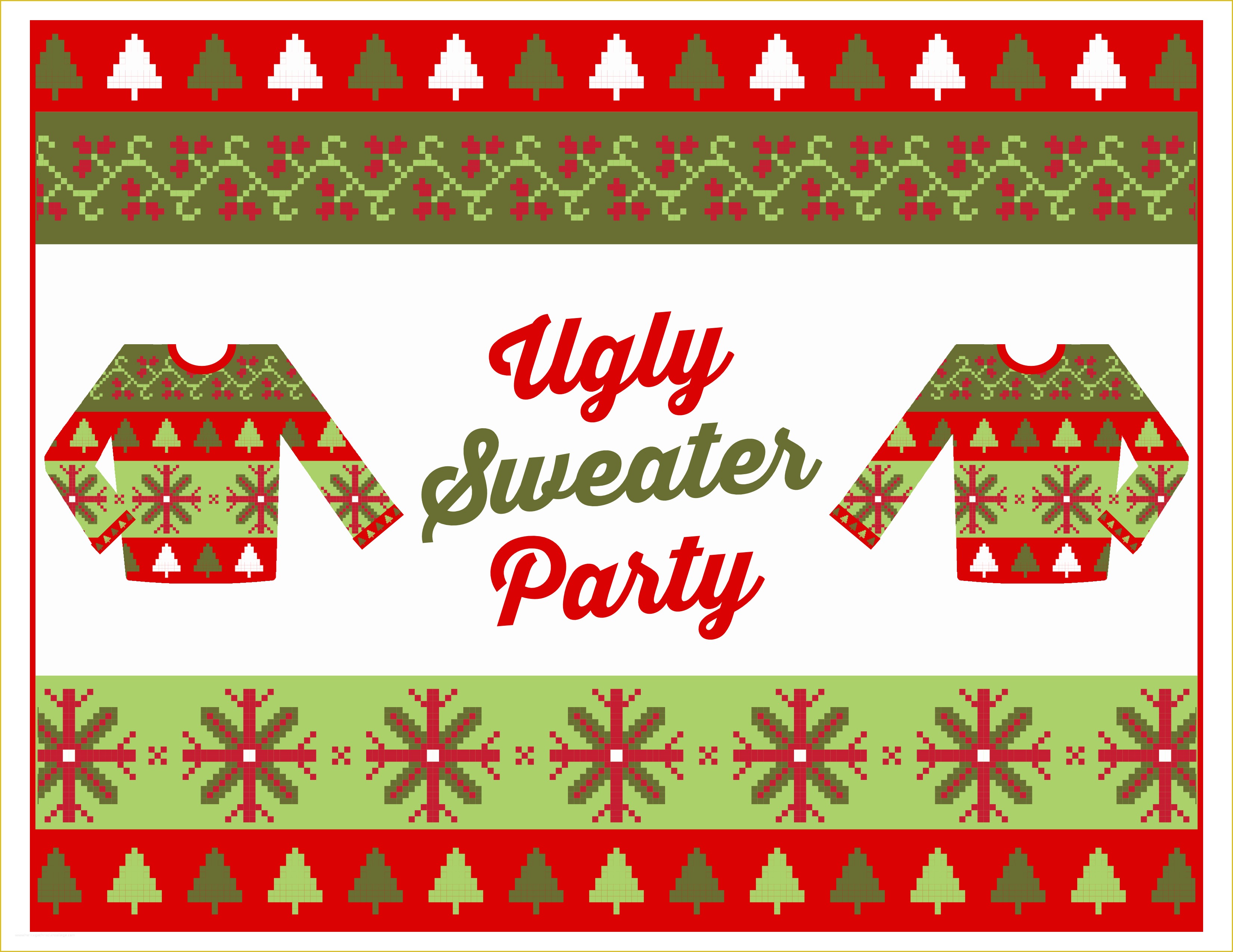 56 Ugly Sweater Flyer Template Free