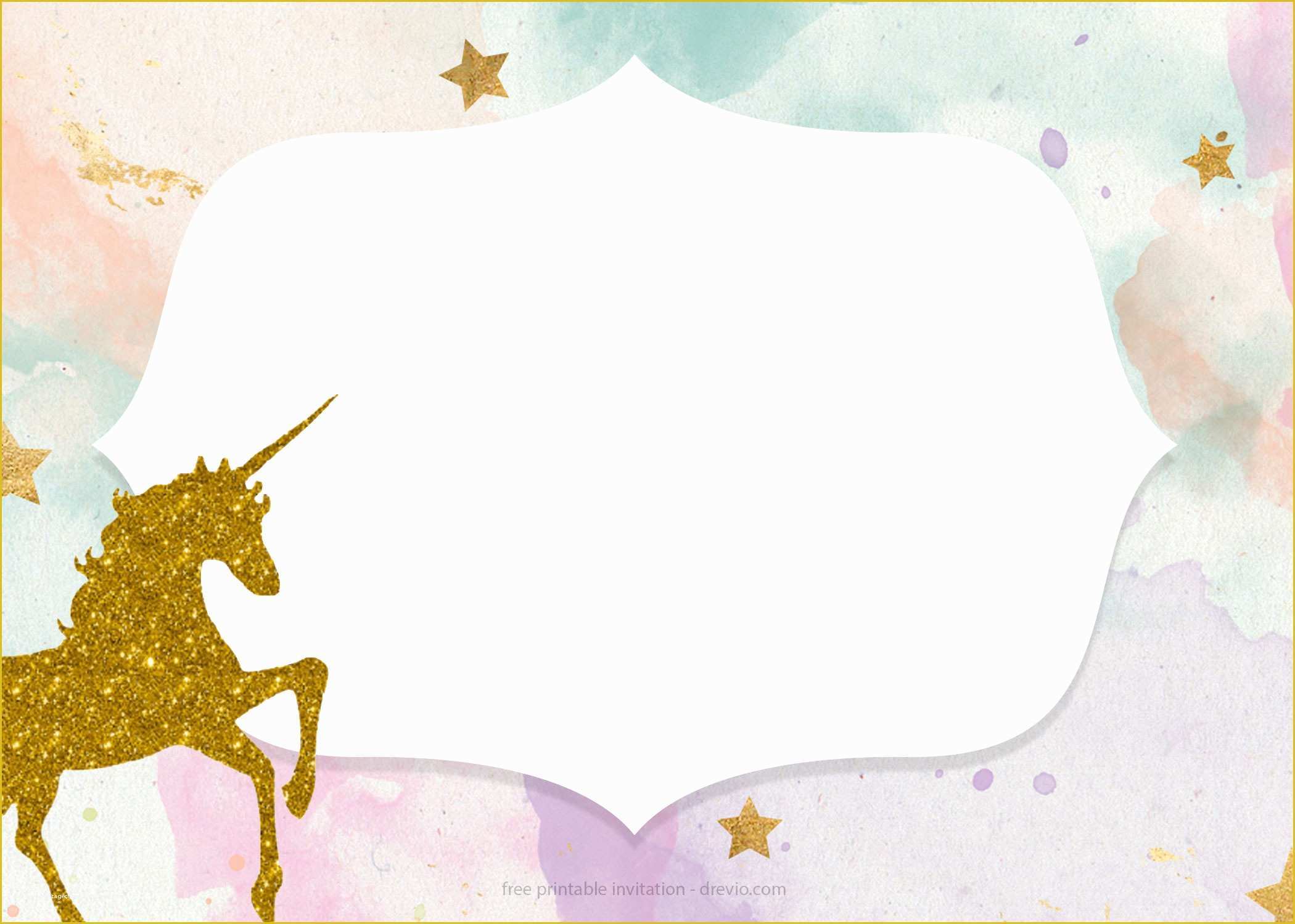 Unicorn Invitation Template Free Of Free Unicorn Baby Shower Invitation 