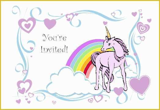 Unicorn Invitation Template Free Of Unicorn Birthday Party Invitation Free Invitation