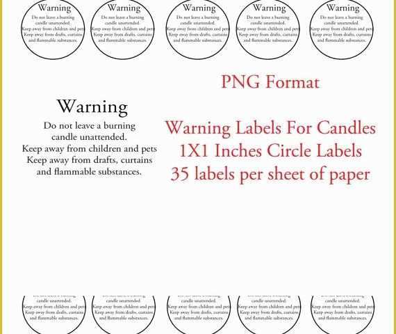 Warning Label Template Free Of 5 Best Of Printable Warning Labels for Candles