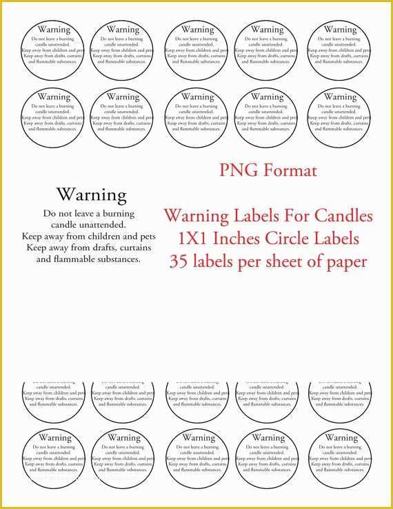 Warning Label Template Free Of 5 Best Of Printable Warning Labels for Candles