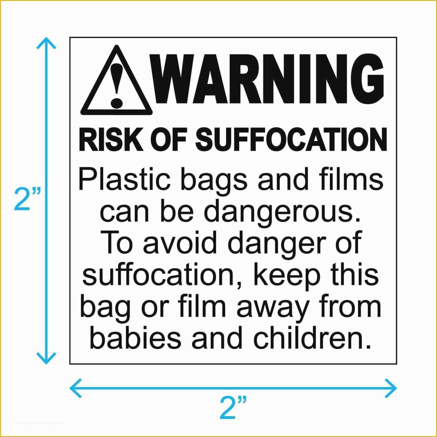 Warning Label Template Free Of 79 Suffocation Warning Label Template Views Exposed