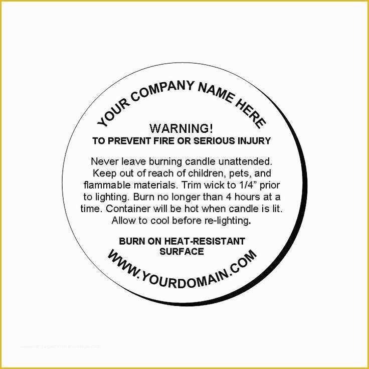 Warning Label Template Free Of Candle Warning Labels Template Free Templates Resume