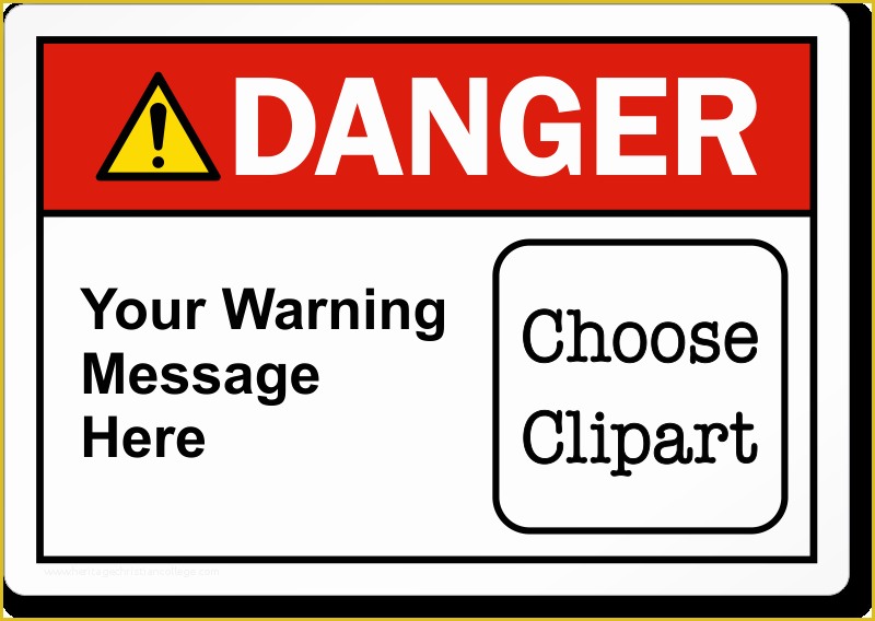 Warning Label Template Free Of Custom Danger Labels