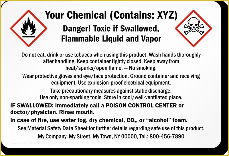 Warning Label Template Free Of Ghs Label Template Excel