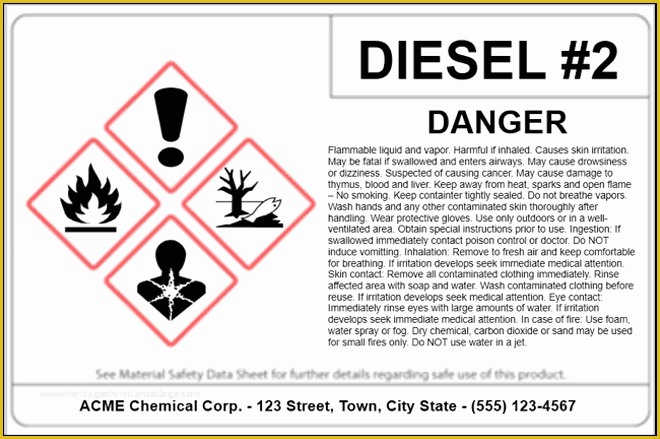 Warning Label Template Free Of Ghs Label Template