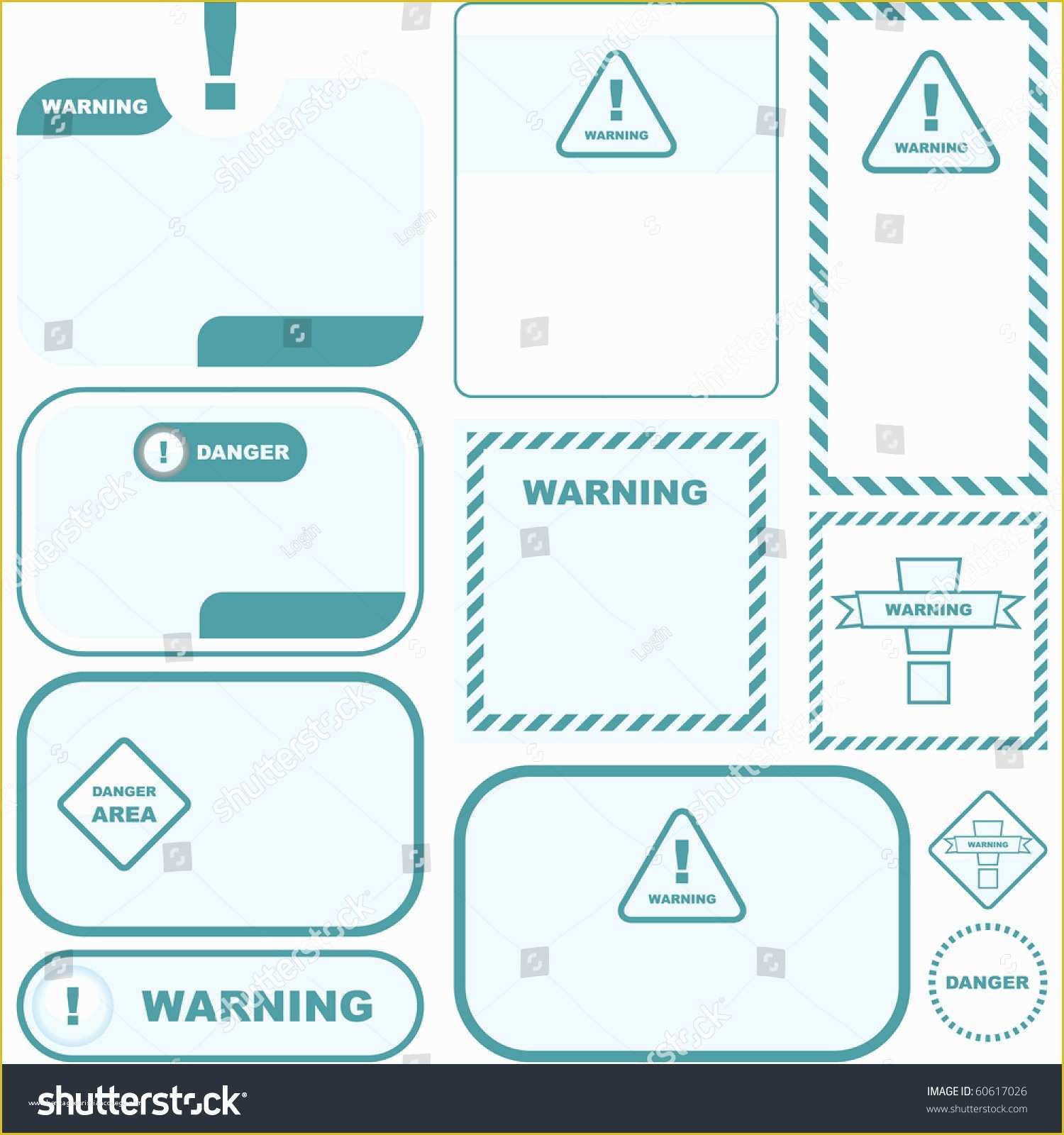 Warning Label Template Free Of Warning Vector Label Vector Template