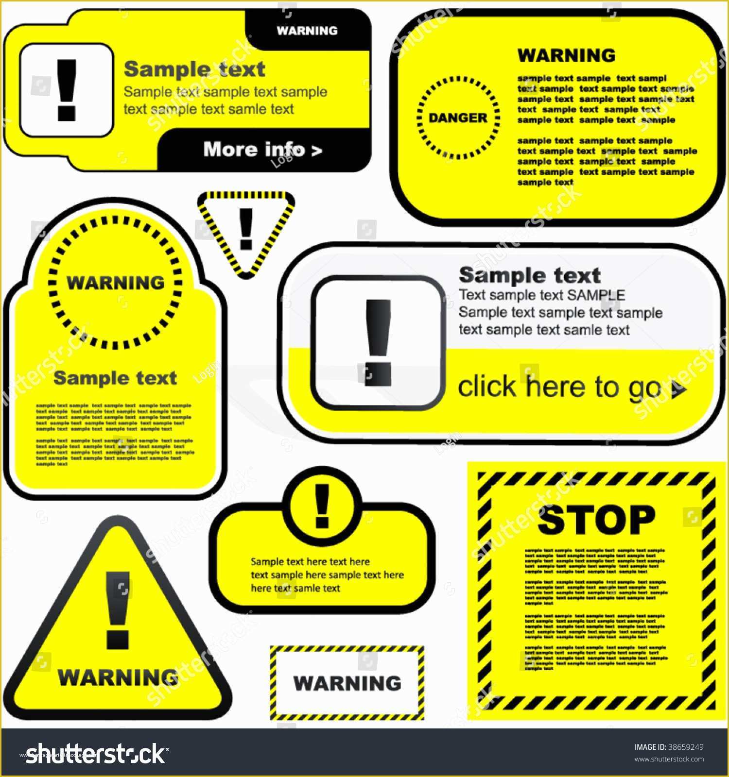 Warning Label Template Free Of Warning Vector Label Vector Template
