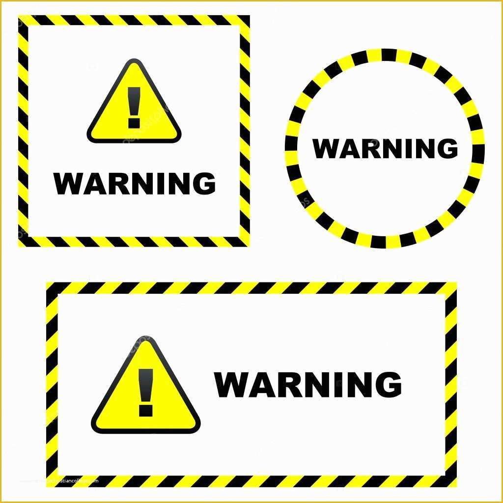 Warning Label Template Free Of Warning Vector Label Vector Templates — Stock Vector