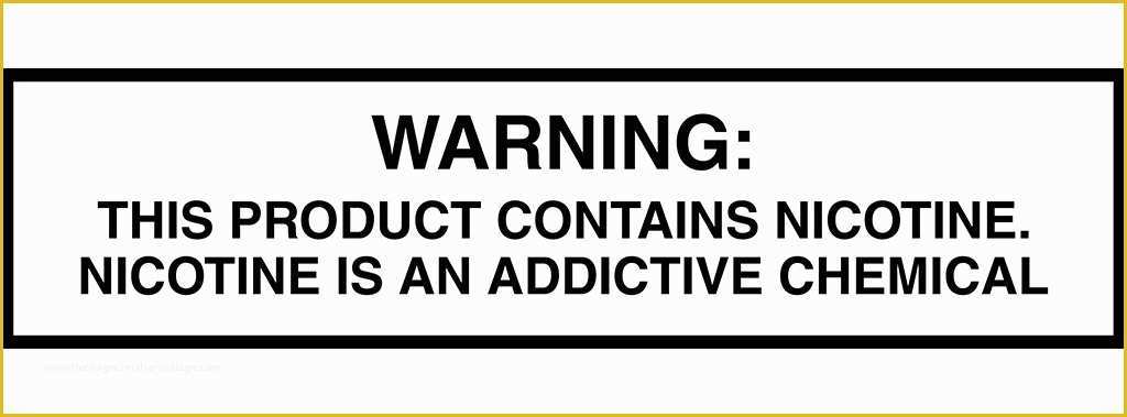 Warning Label Template Free Of What are the Fda Nicotine Warning Label Requirements for