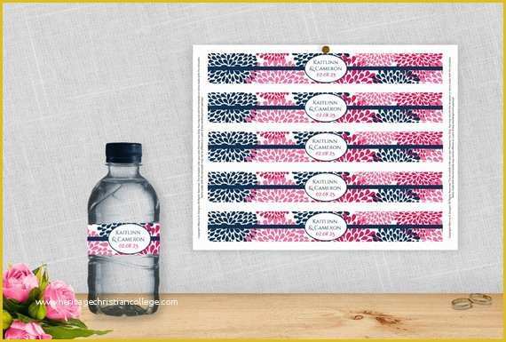 Water Bottle Label Template Free Word Of Diy Water Bottle Label Template for Avery by