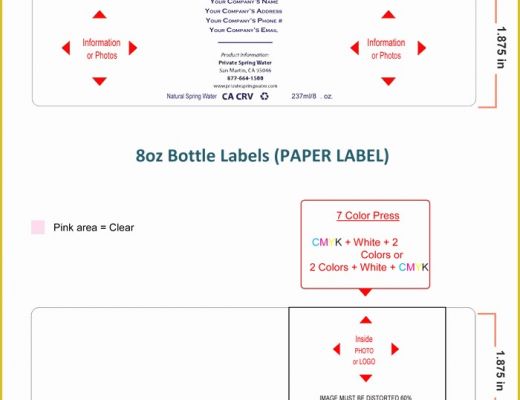 Water Bottle Label Template Free Word Of Water Bottle Label Template Make Personalized Bottle Labels