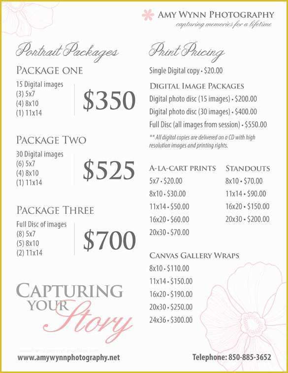 Wedding Photography Price List Template Free Of 25 Price List Templates Doc Pdf Excel Psd