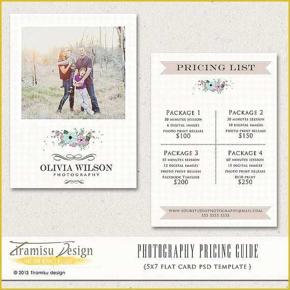 Wedding Photography Price List Template Free Of Graphy Price List Graphy Pricing Guide Price