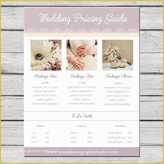 Wedding Photography Price List Template Free Of Items Similar to Wedding Graphy Pricing Guide