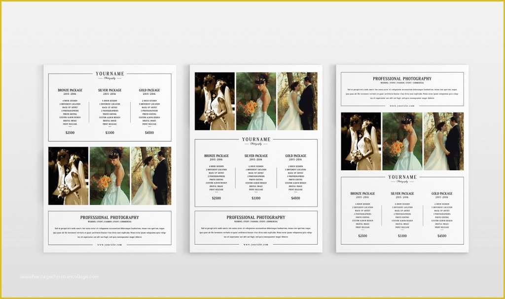 Wedding Photography Price List Template Free Of Modern Graphy Price List Template Deals