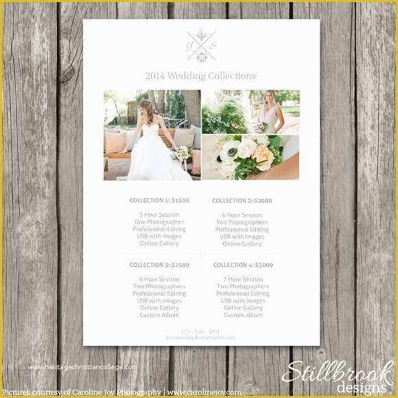 Wedding Photography Price List Template Free Of Price Guide Template Pricing Sheet Flyer Templates On