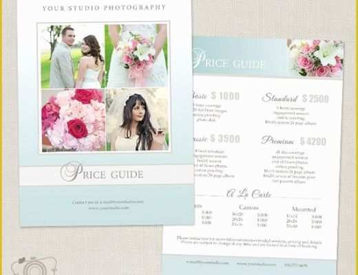 Wedding Photography Price List Template Free Of Wedding Graphy Package Pricing List Template