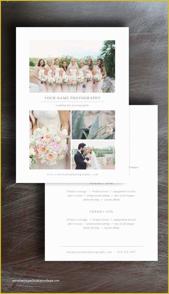 Wedding Photography Price List Template Free Of Wedding Graphy Price List Pricing Guide Template