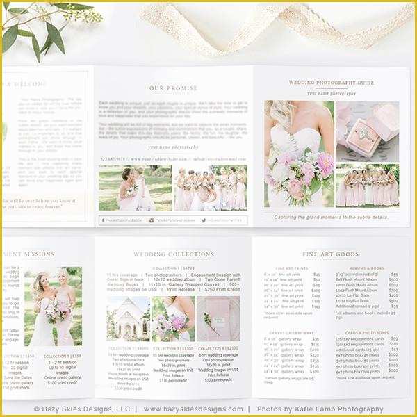 Wedding Photography Price List Template Free Of Wedding Graphy Pricing Trifold