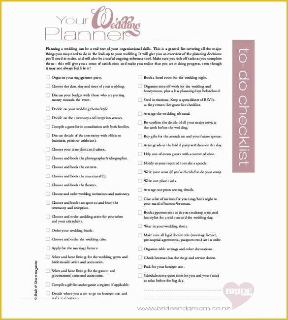 Wedding Planner Template Free Of 29 Wedding Timeline Template Word Excel Pdf Psd