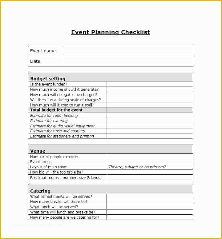 Wedding Planner Template Free Of 50 Professional event Planning Checklist Templates