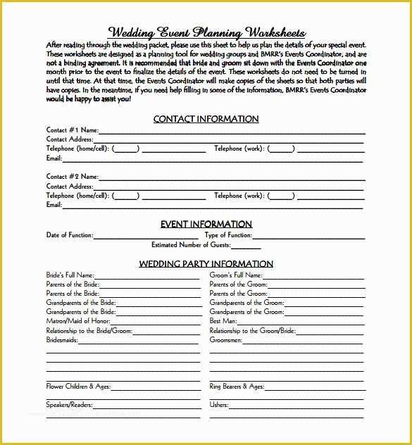 Wedding Planner Template Free Of event Planning Template 9 Free Word Pdf Documents