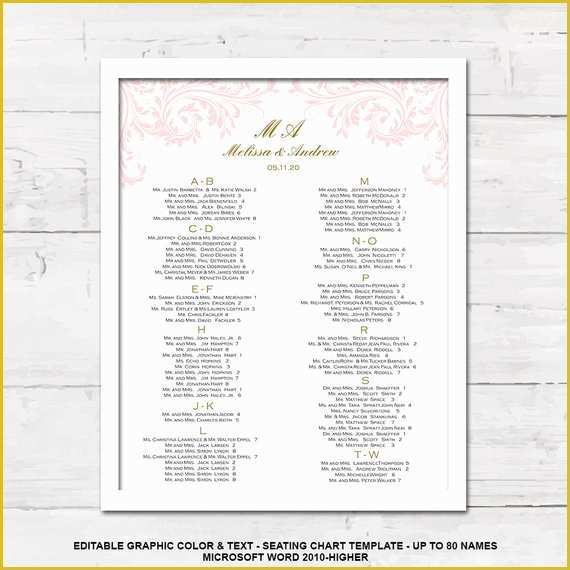 Wedding Seating Chart Poster Template Free Of Seating Chart Template Wedding Seating Chart Editable