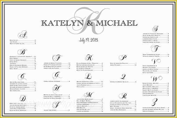 Wedding Seating Chart Poster Template Free Of Unavailable Listing On Etsy