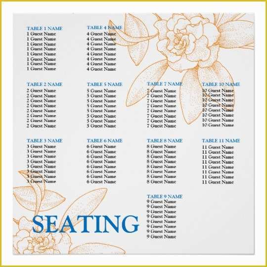 Wedding Seating Chart Poster Template Free Of Wedding Reception Seating Chart Template