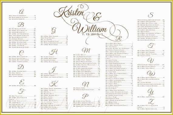 Wedding Seating Chart Poster Template Free Of Wedding Seating Chart Table Seating assignments Reception