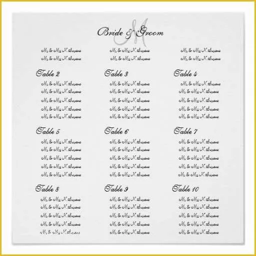 Wedding Seating Chart Poster Template Free Of Wedding Seating Chart Template Create Your Own Poster