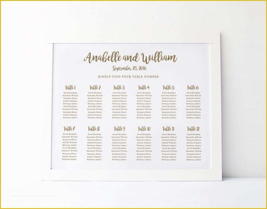 Wedding Seating Chart Poster Template Free Of Wedding Seating Chart Template Seating Plan Floral