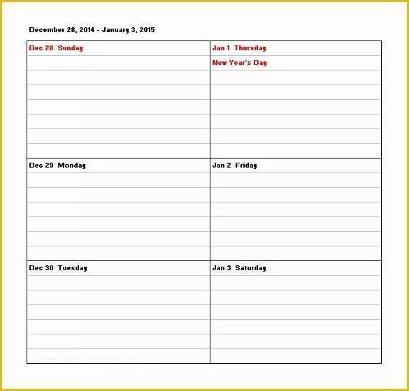 Weekly Work Schedule Template Free Download Of Excel Calendar Schedule Template – 15 Free Word Excel