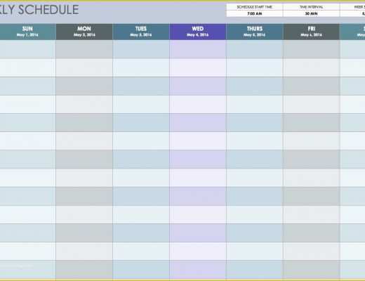 Weekly Work Schedule Template Free Download Of Free Weekly Schedule Templates for Excel Smartsheet