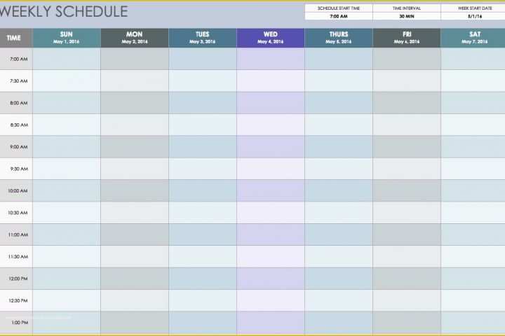 Weekly Work Schedule Template Free Download Of Free Weekly Schedule Templates for Excel Smartsheet