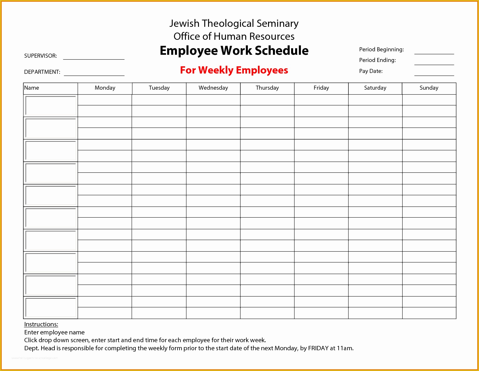 Weekly Work Schedule Template Free Download Of Search Results for “a 6 Week Calendar Template” – Calendar