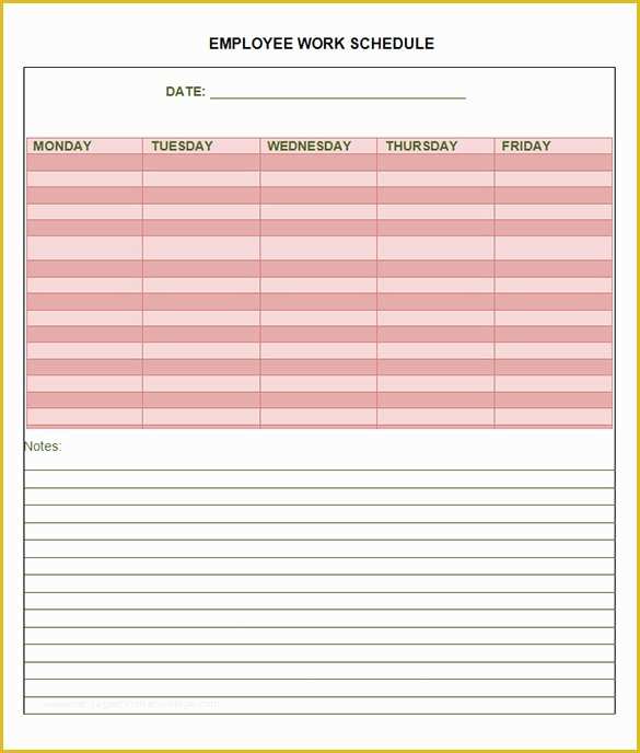 Weekly Work Schedule Template Free Download Of Weekly Employee Schedule Template Image Collections