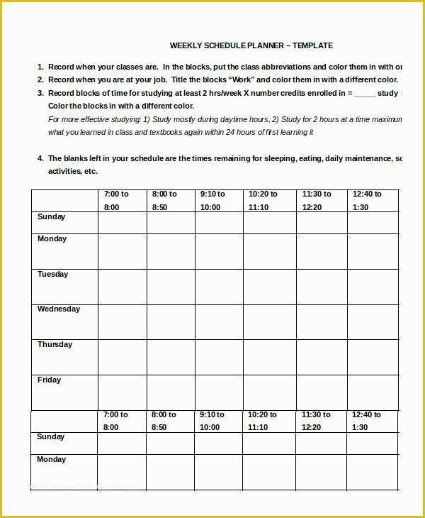 Weekly Work Schedule Template Free Download Of Work Schedule 11 Free Word Excel Pdf Documents