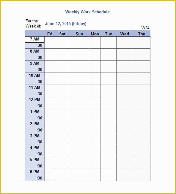 Weekly Work Schedule Template Free Download Of Work Schedule Templates – 9 Free Word Excel Pdf format