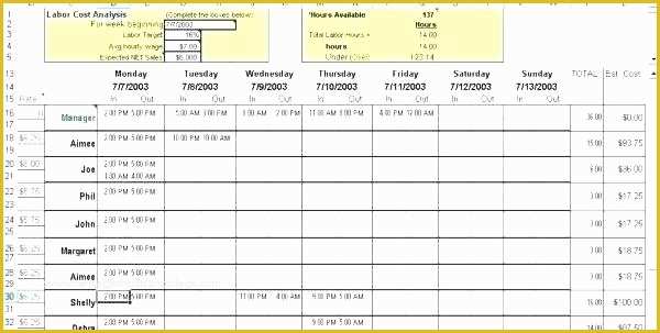 Weekly Work Schedule Template Free Download Of Work Schedule Templates Free Downloads Download Links