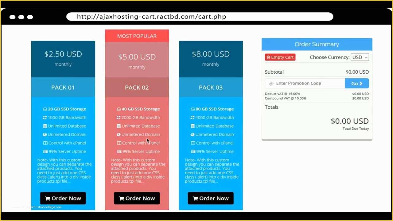 Whmcs order form Templates Free Of Ajax Hosting Cart Full Live Preview Whmcs order form