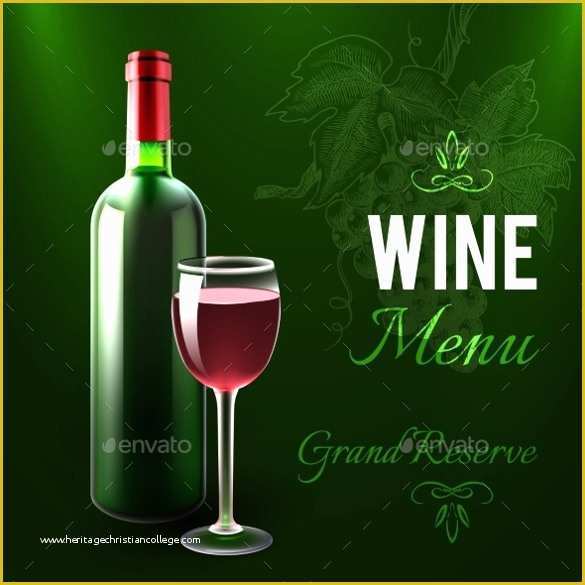 Wine Menu Template Free Of 13 Wine Menu Templates