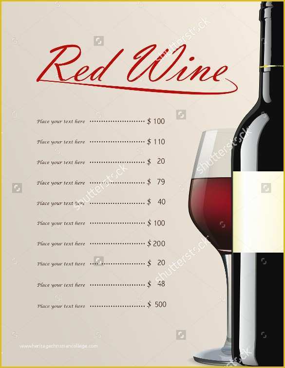 Wine Menu Template Free Of 26 Wine Menu Templates – Free Sample Example format