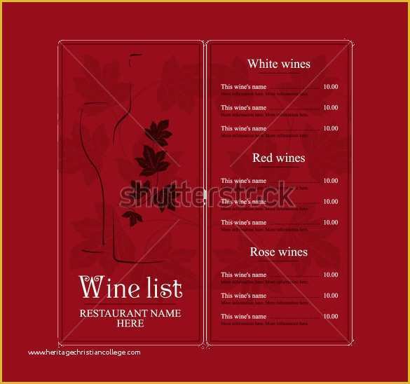 Wine Menu Template Free Of 26 Wine Menu Templates – Free Sample Example format