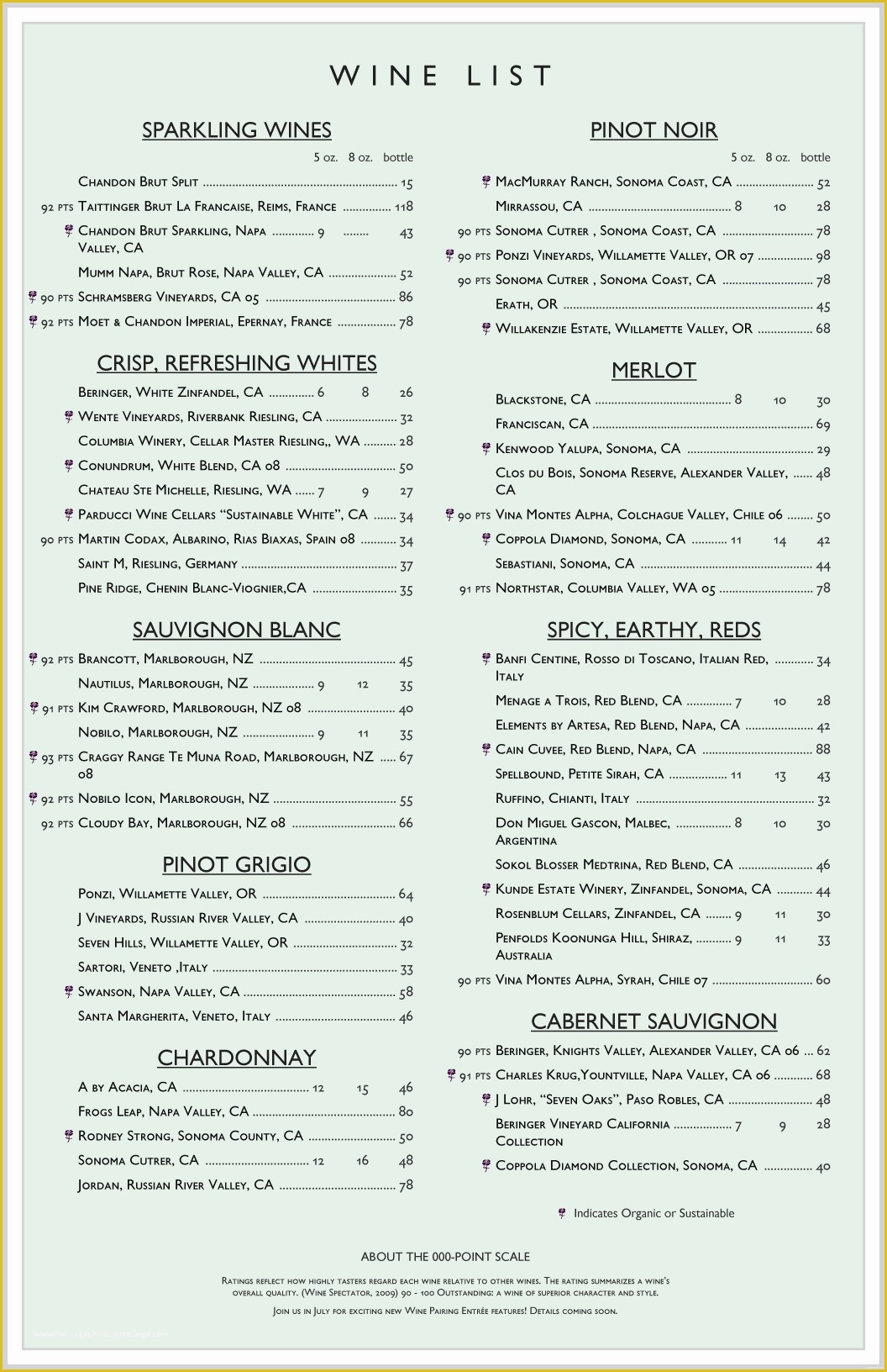 Wine Menu Template Free Of Menupro · Menu Design Samples From Menupro Menu software